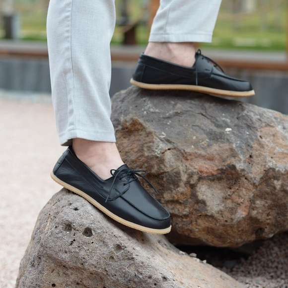 Handmade Barefoot Leather Loafers - Picture 1 of 4